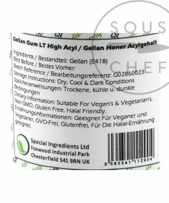 Special Ingredients Ingredients High Acyl Gellan Gum LT100 100g 5 Special Ingredients Ingredients High Acyl Gellan Gum LT100 100g