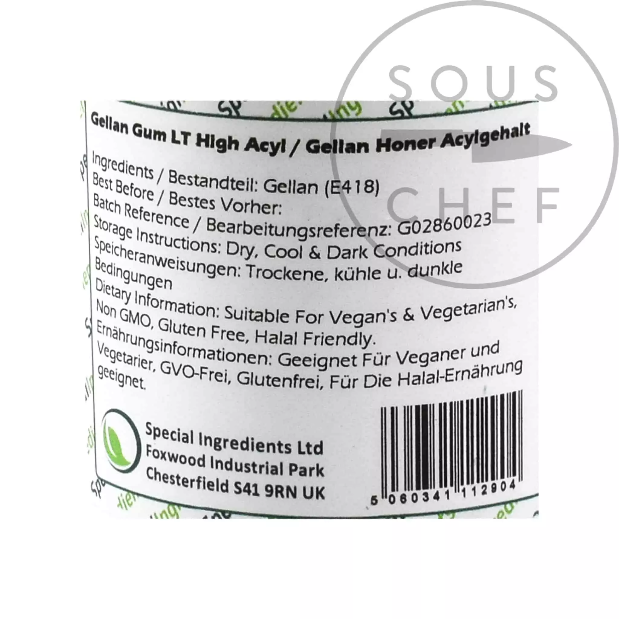 Special Ingredients Ingredients High Acyl Gellan Gum LT100 100g 4 Special Ingredients Ingredients High Acyl Gellan Gum LT100 100g