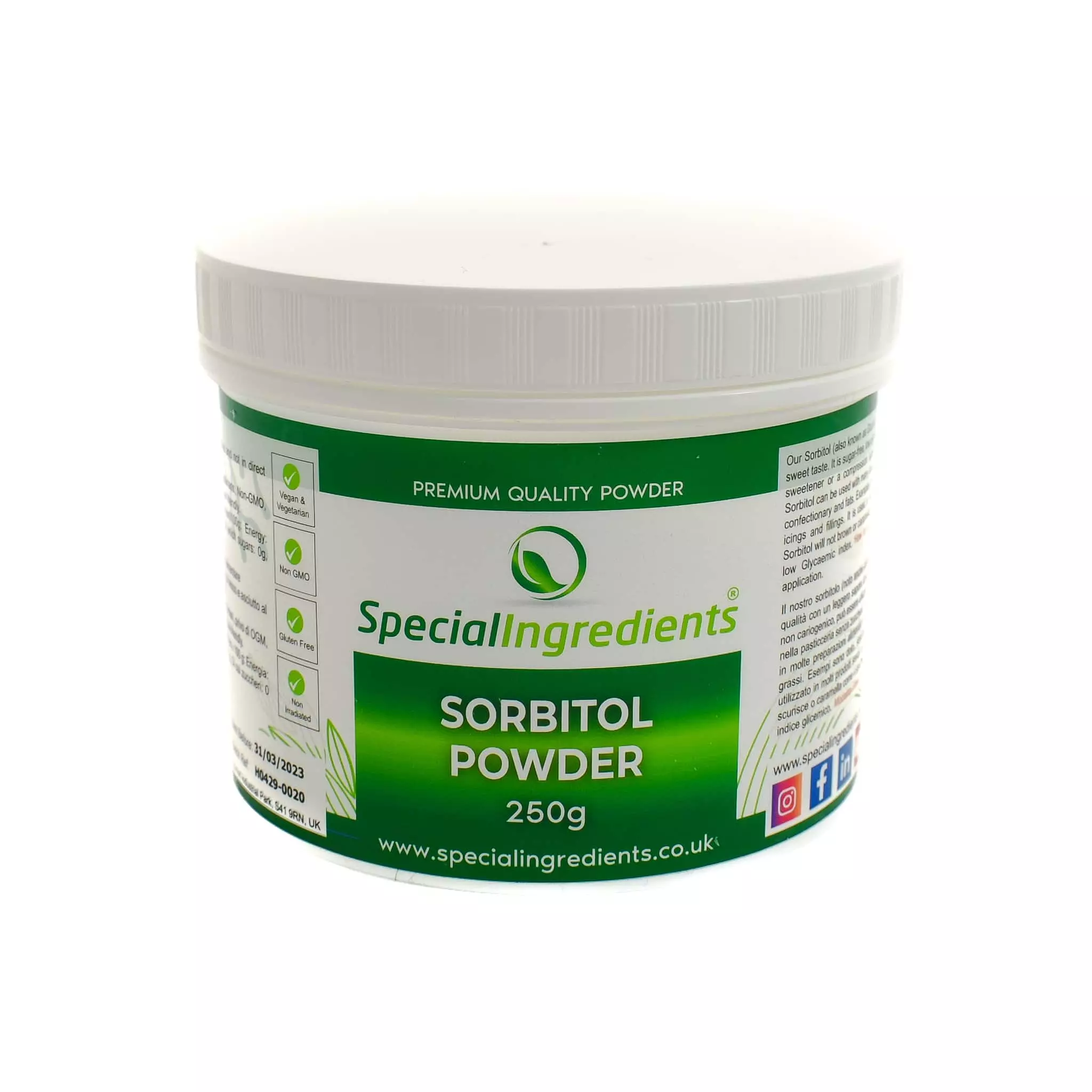 Special Ingredients Ingredients Sorbitol Powder 250g 3 Special Ingredients Ingredients Sorbitol Powder 250g