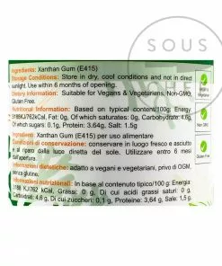 Special Ingredients Xanthan Gum 100g Ingredients