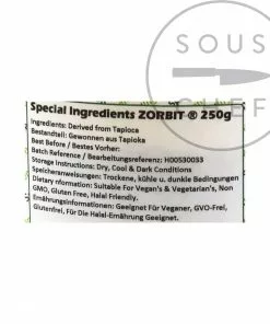 Special Ingredients Ingredients Zorbit 250g