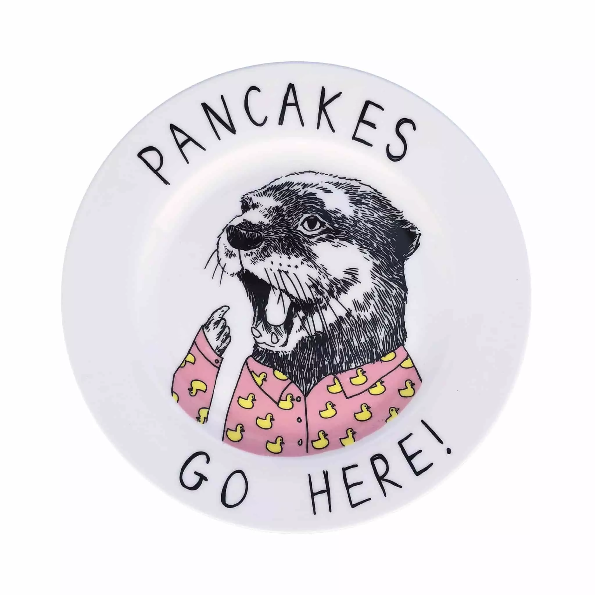 Jimbob Art Pancakes Go Here! Side Plate 20cm Tableware 3 Jimbob Art Pancakes Go Here! Side Plate 20cm Tableware