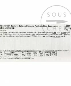 NAGATANIEN Otonano Salmon Furikake Rice Seasoning, 5 Sachets Ingredients