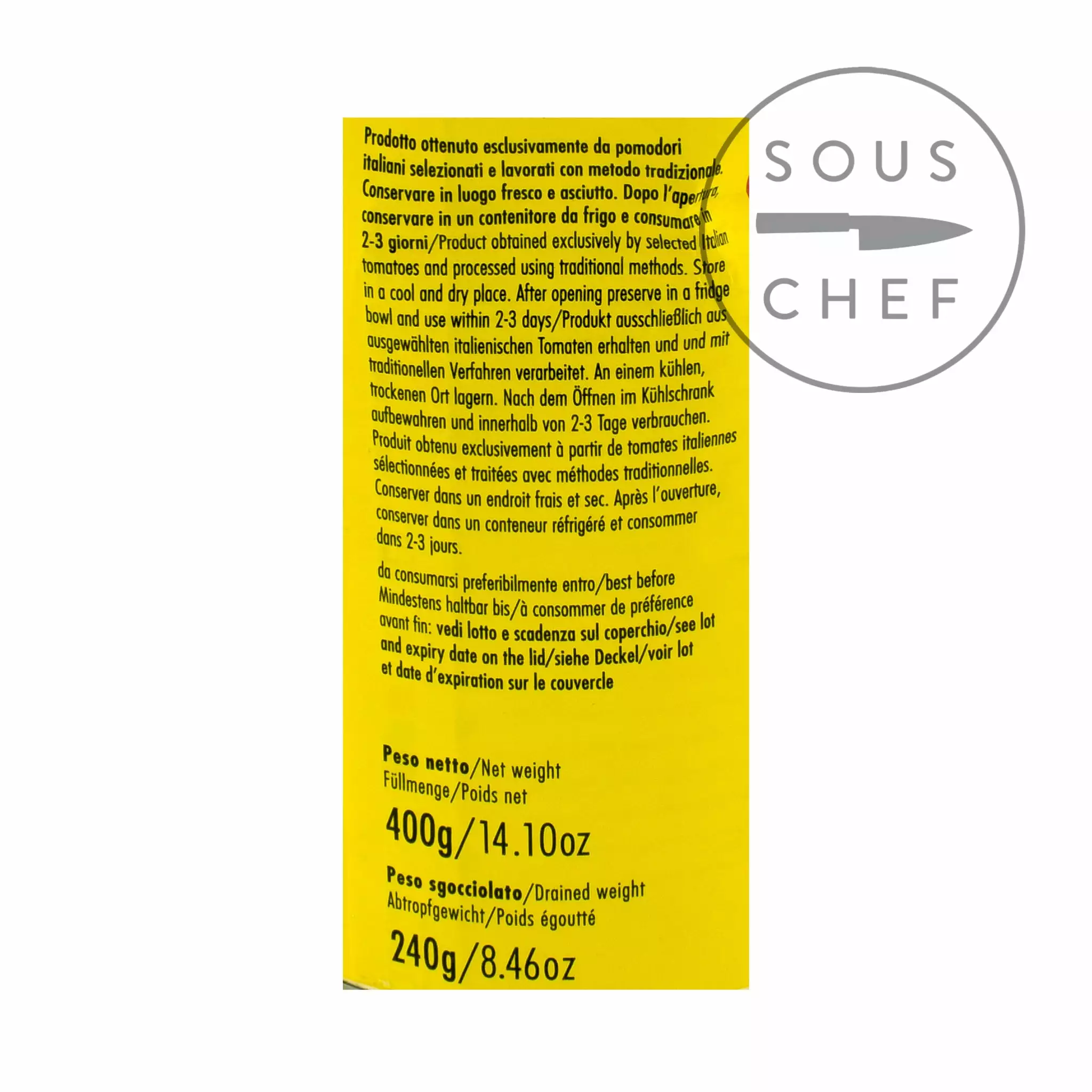 Italianavera Yellow Peeled Tomatoes 400g 7 Italianavera Yellow Peeled Tomatoes 400g