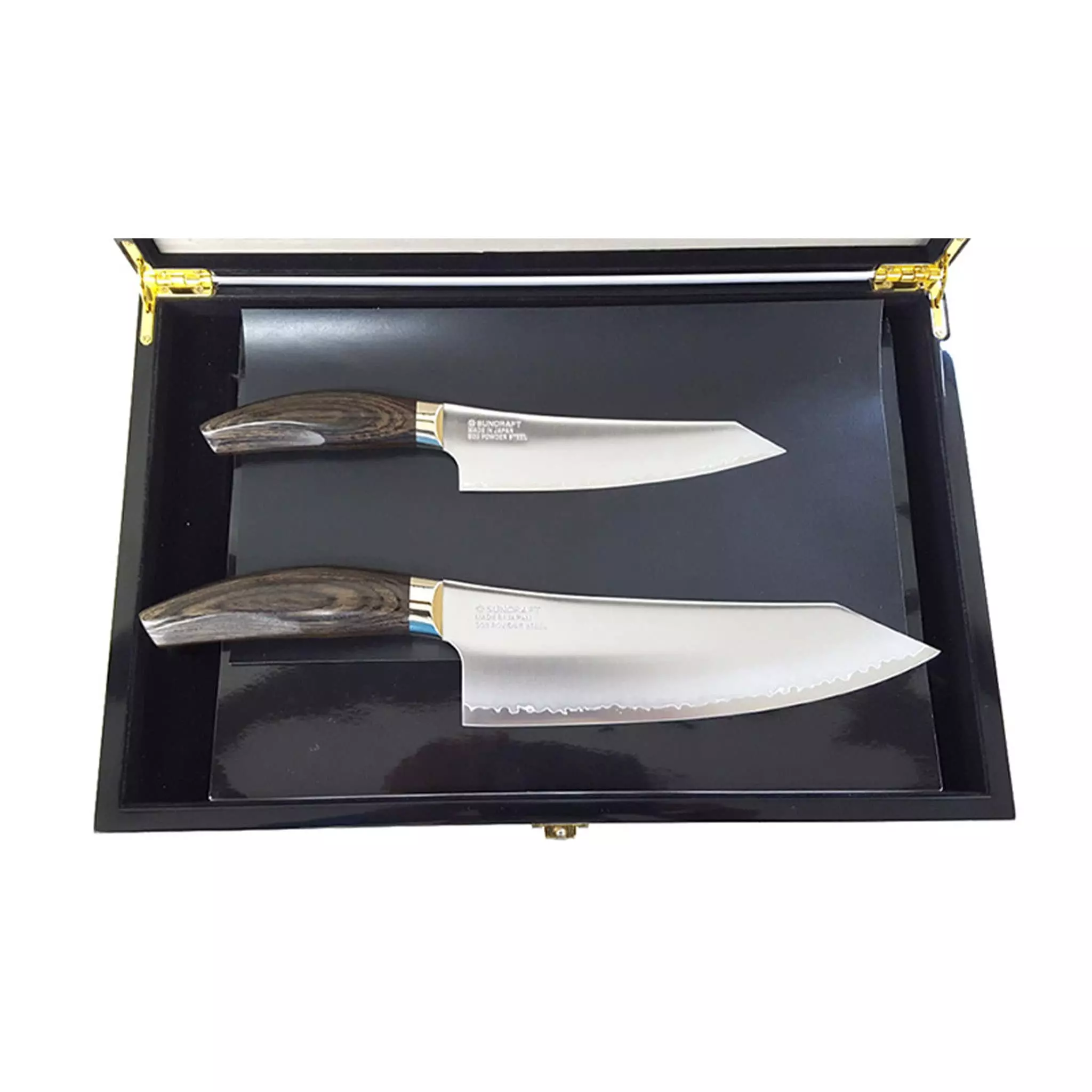 Suncraft Cookware Seki 3 Layer Knife Duo With Wooden Gift Box 3 Suncraft Cookware Seki 3 Layer Knife Duo With Wooden Gift Box