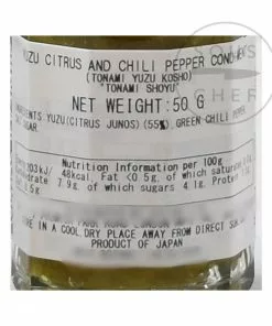 Ingredients Yuzu Kosho 50g