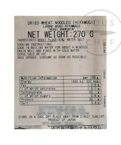 Akagi Dried Hiyamugi Noodles 270g Ingredients