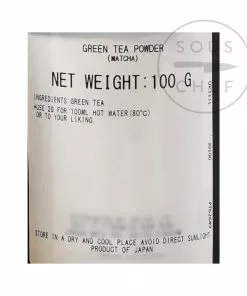 Japanese Ingredients Premium Matcha Green Tea Powder 100g Ingredients
