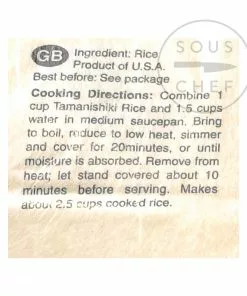 Ingredients Tamanishiki Short Grain Sushi Rice 5kg