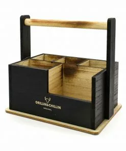 Gusta Wooden BBQ Organizer