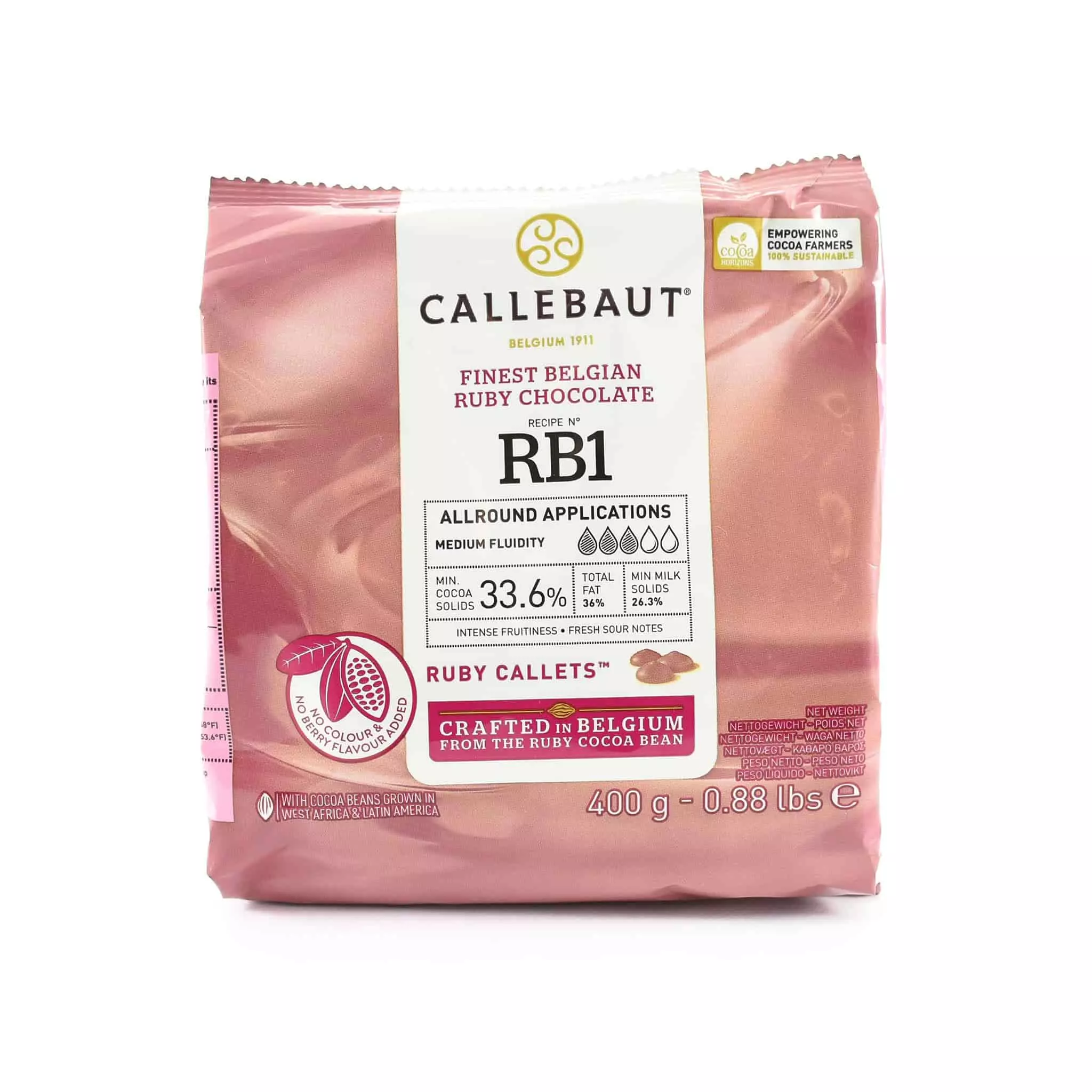 Callebaut Ruby Chocolate Couverture 400g Ingredients 3 Callebaut Ruby Chocolate Couverture 400g Ingredients