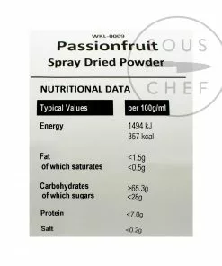 MSK Ingredients Spray Dried Passionfruit Powder 200g Ingredients