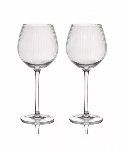 BarCraft Tableware Ribbed Gin Coupe Glass 550ml Set Of 2