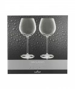 BarCraft Tableware Ribbed Gin Coupe Glass 550ml Set Of 2
