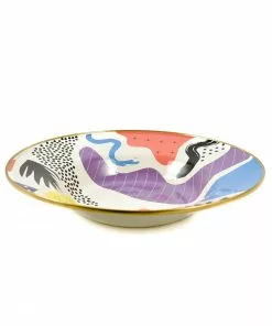 Kapka Abstract Enamel Large Serving Dish 30cm Enamel - Kapka