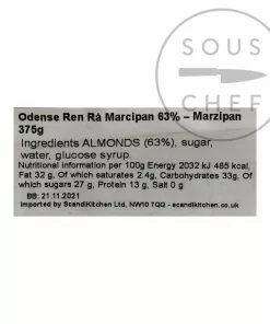 Odense Original Almond Marzipan 375g Ingredients