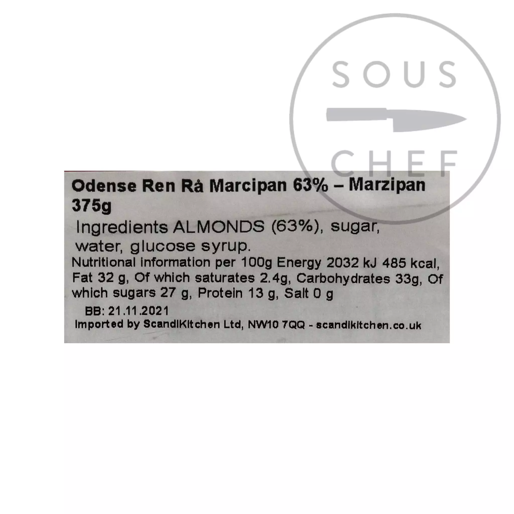 Odense Original Almond Marzipan 375g Ingredients 4 Odense Original Almond Marzipan 375g Ingredients