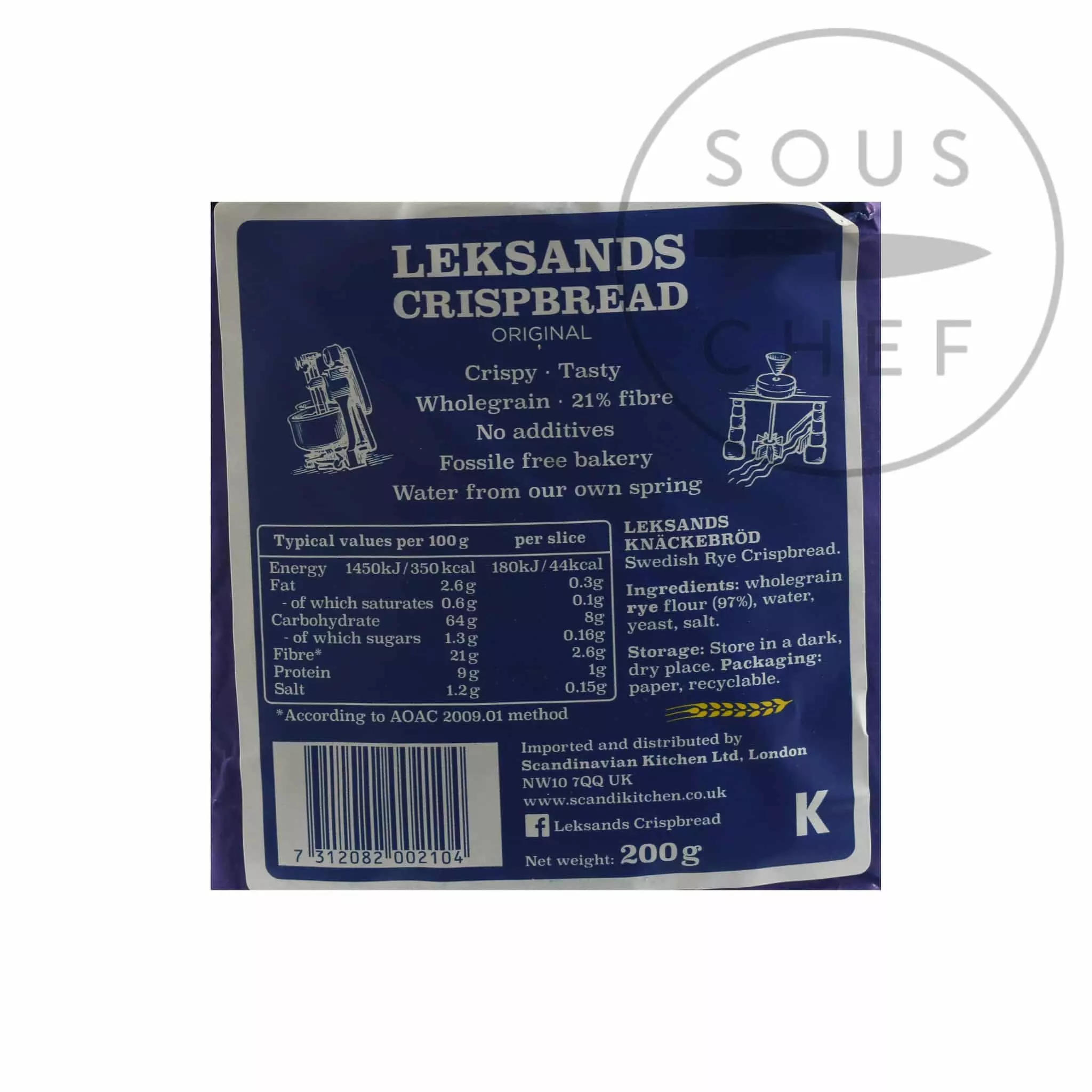Leksands Original Rye Crispbread 200g Ingredients 4 Leksands Original Rye Crispbread 200g Ingredients