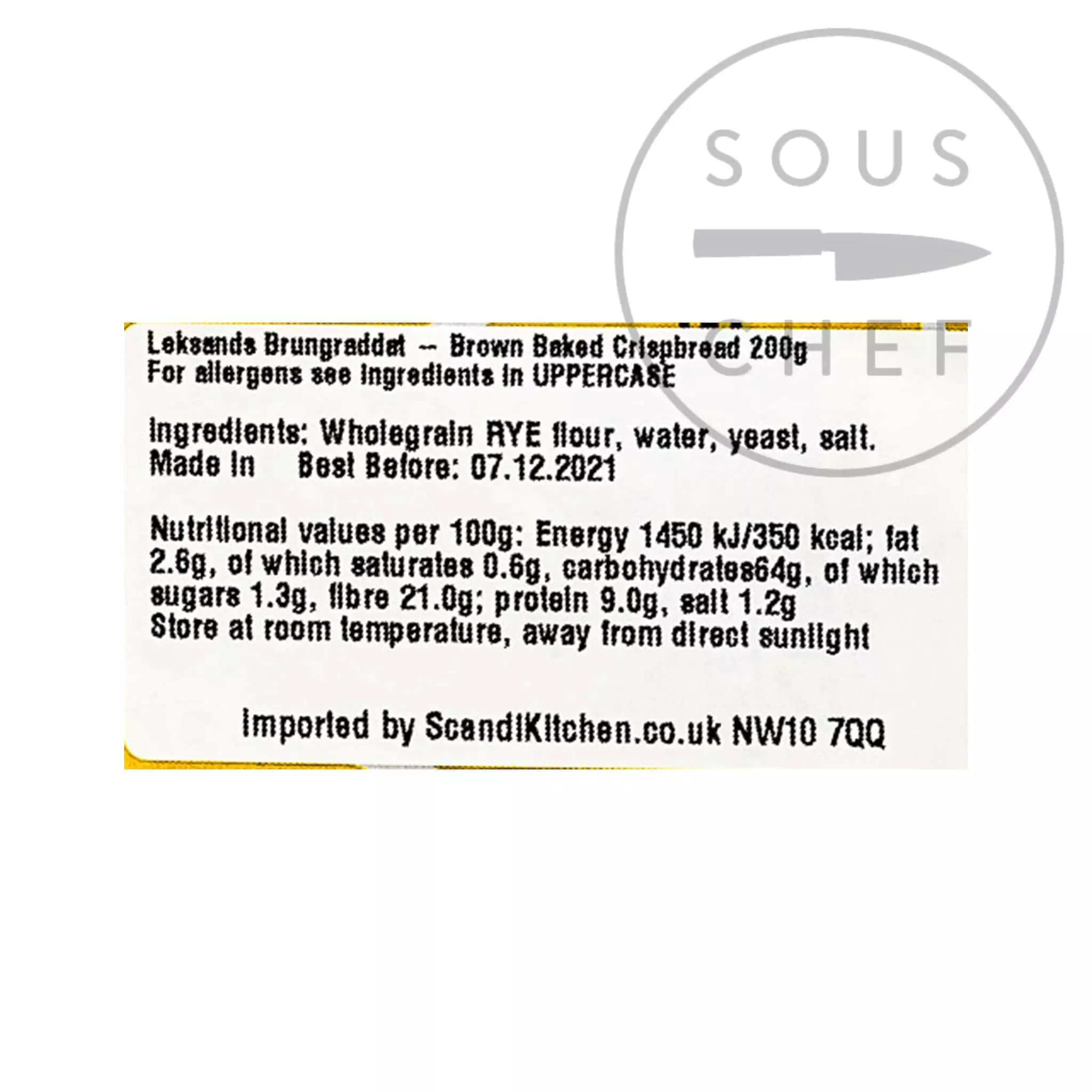 Leksands Brown Baked Crispbread 200g Ingredients 4 Leksands Brown Baked Crispbread 200g Ingredients