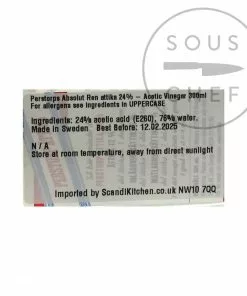 Perstorps Absolut Ren Ättika 24% – Acetic Vinegar 300ml Ingredients