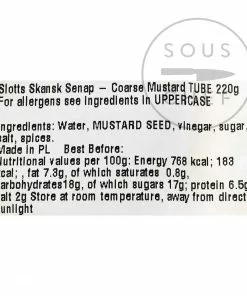 Slotts Hot Wholegrain Swedish Mustard Tube 220g 5 Slotts Hot Wholegrain Swedish Mustard Tube 220g