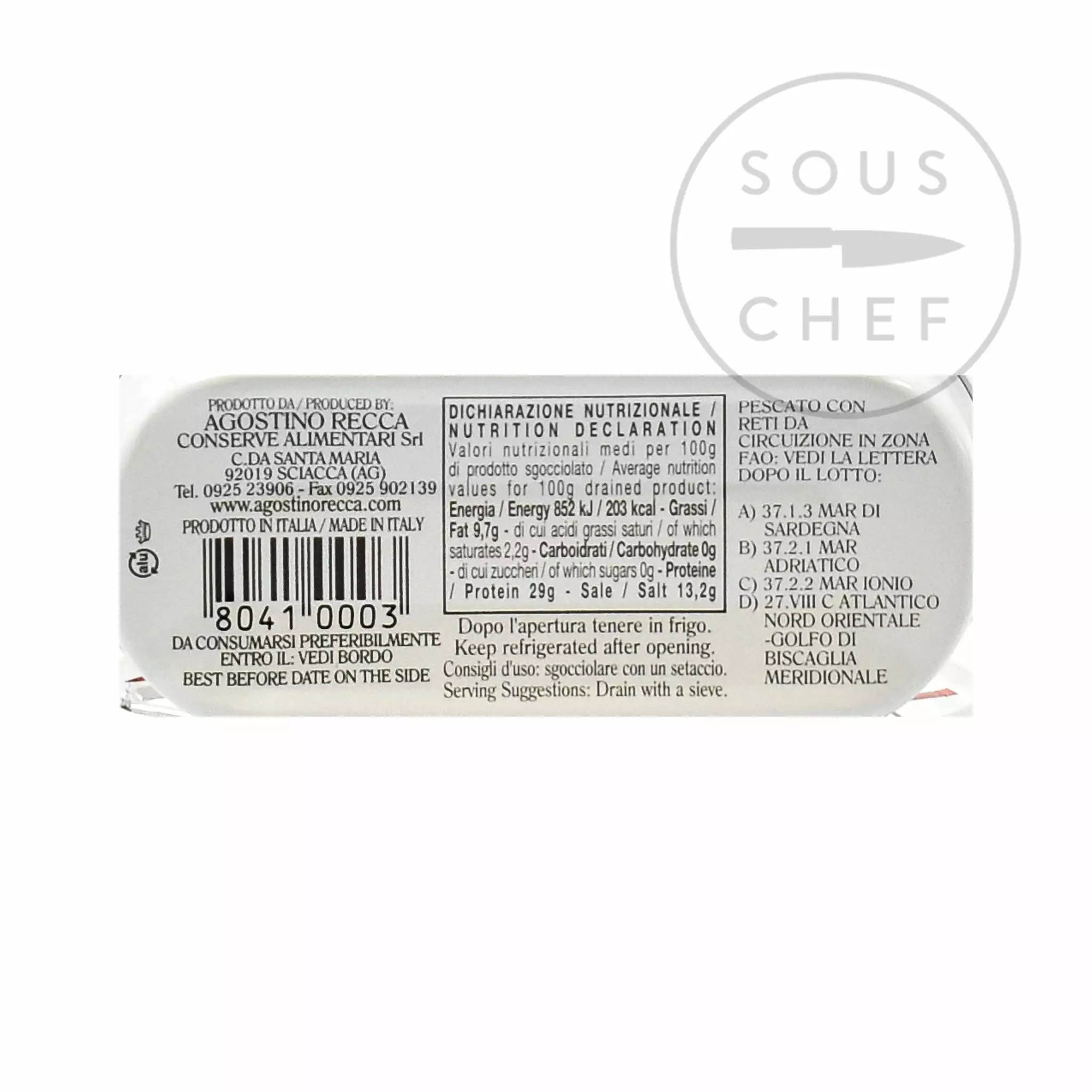 Ingredients Recca Anchovy Fillets 7 Ingredients Recca Anchovy Fillets