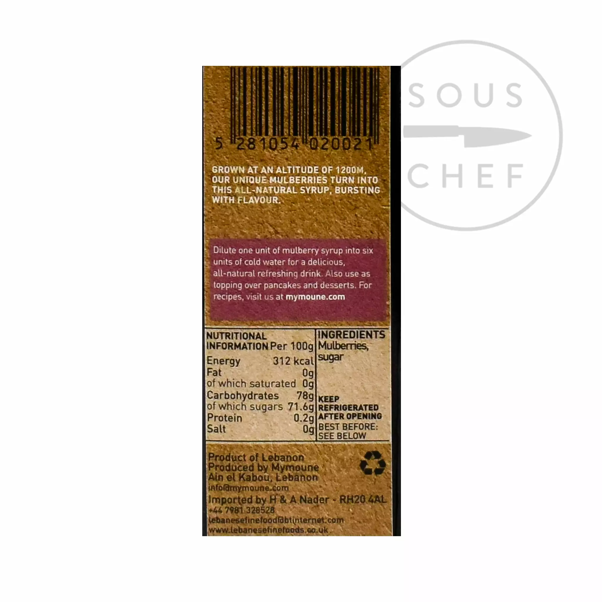 Mymoune Mulberry Syrup 250ml Ingredients 4 Mymoune Mulberry Syrup 250ml Ingredients