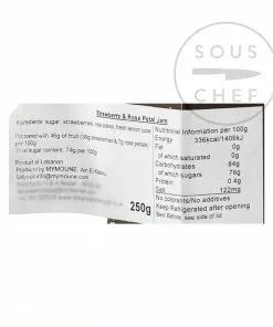 Mymoune Strawberry & Rose Petal Jam 250g Ingredients