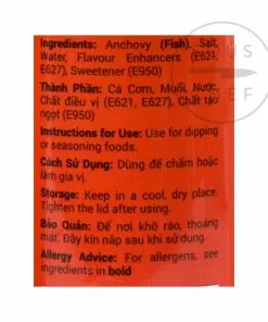 Longdan Vietnamese Fish Sauce 500ml Ingredients 6 Longdan Vietnamese Fish Sauce 500ml Ingredients
