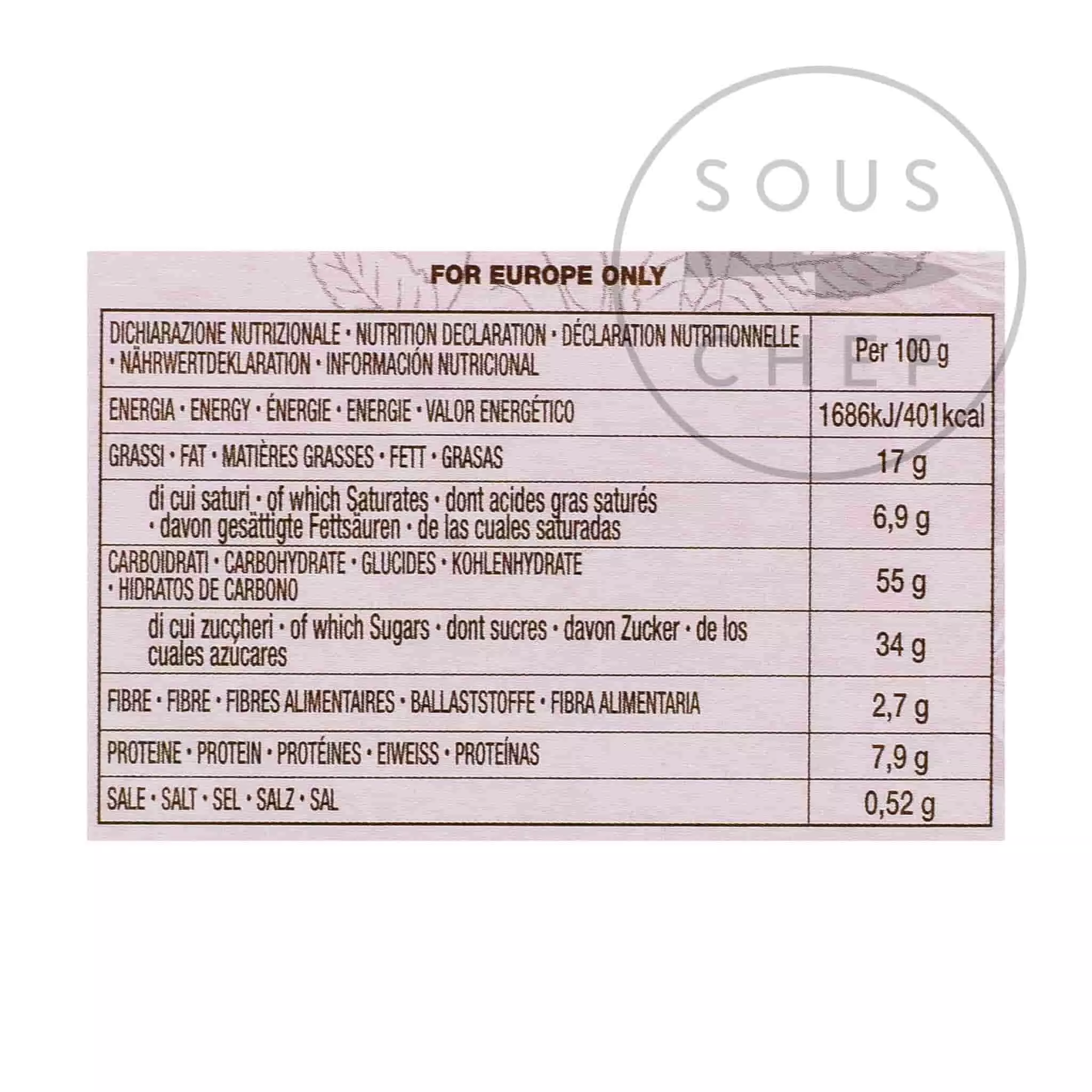 Loison Classic Filone 450g Ingredients 7 Loison Classic Filone 450g Ingredients