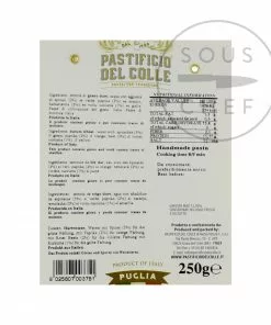 Ingredients Pastificio Del Colle Rainbow Striped Lingua 250g