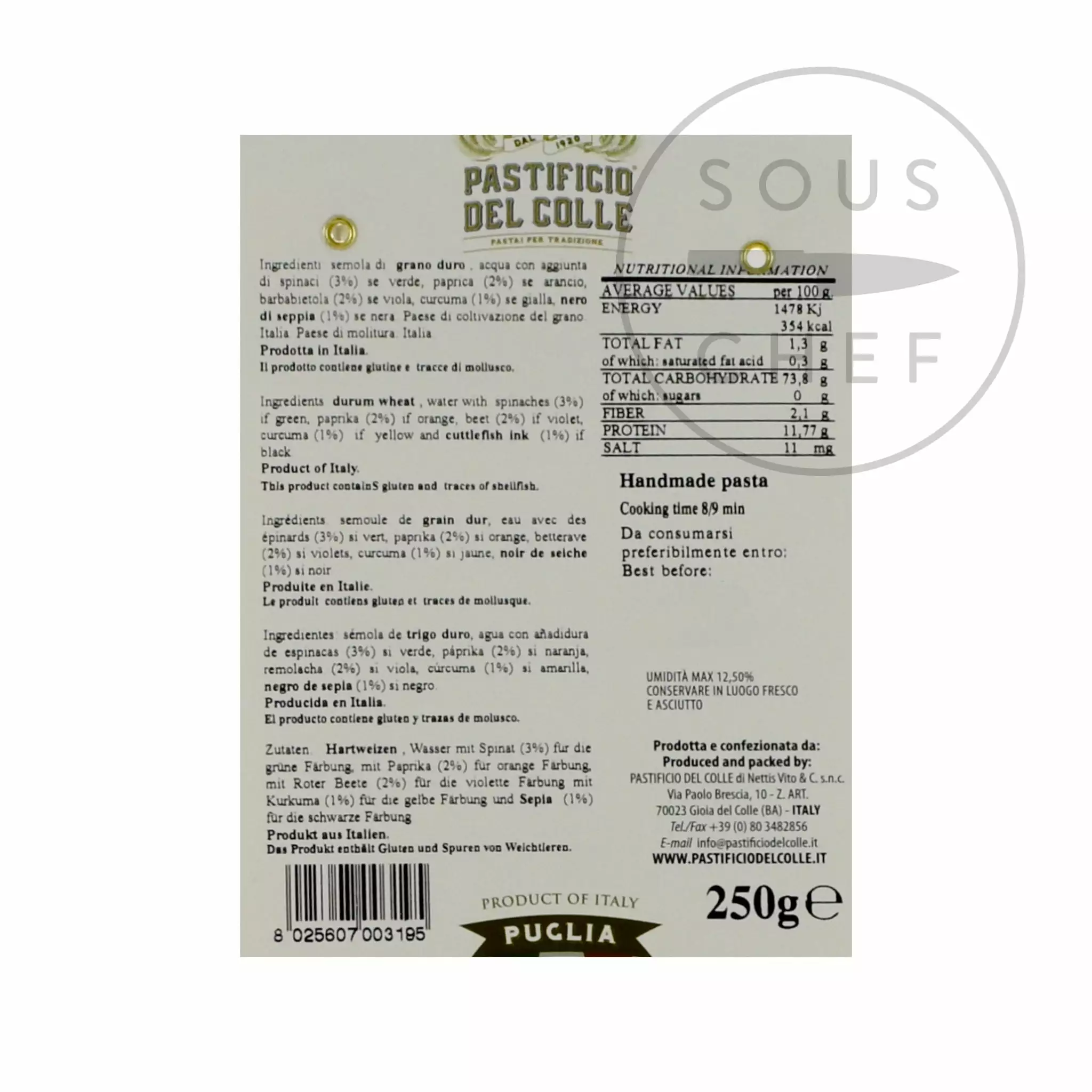 Pastificio Del Colle "Picasso" Tagliolini 250g 4 Pastificio Del Colle "Picasso" Tagliolini 250g