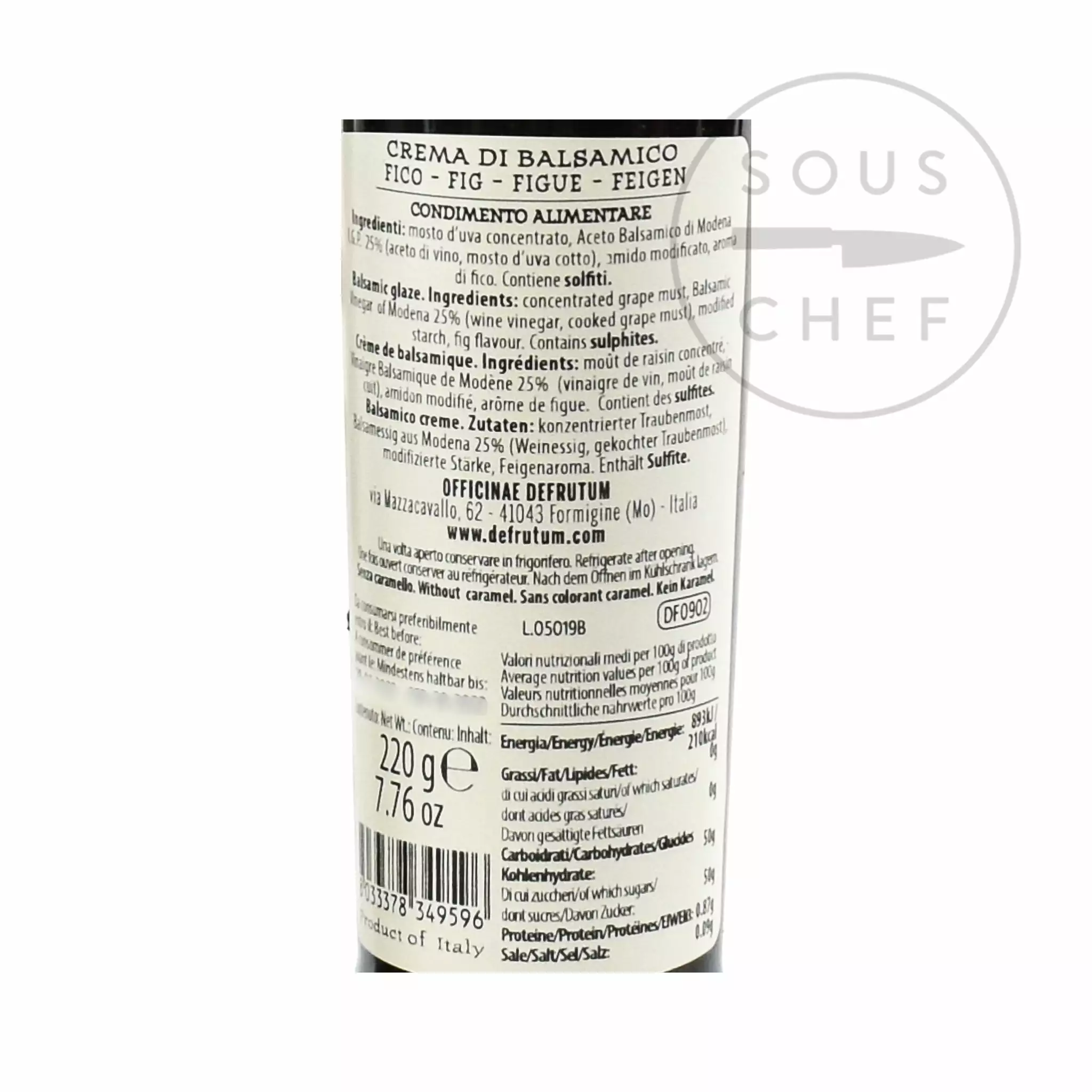 Defrutum Ingredients Fig Balsamic Glaze 220g 4 Defrutum Ingredients Fig Balsamic Glaze 220g