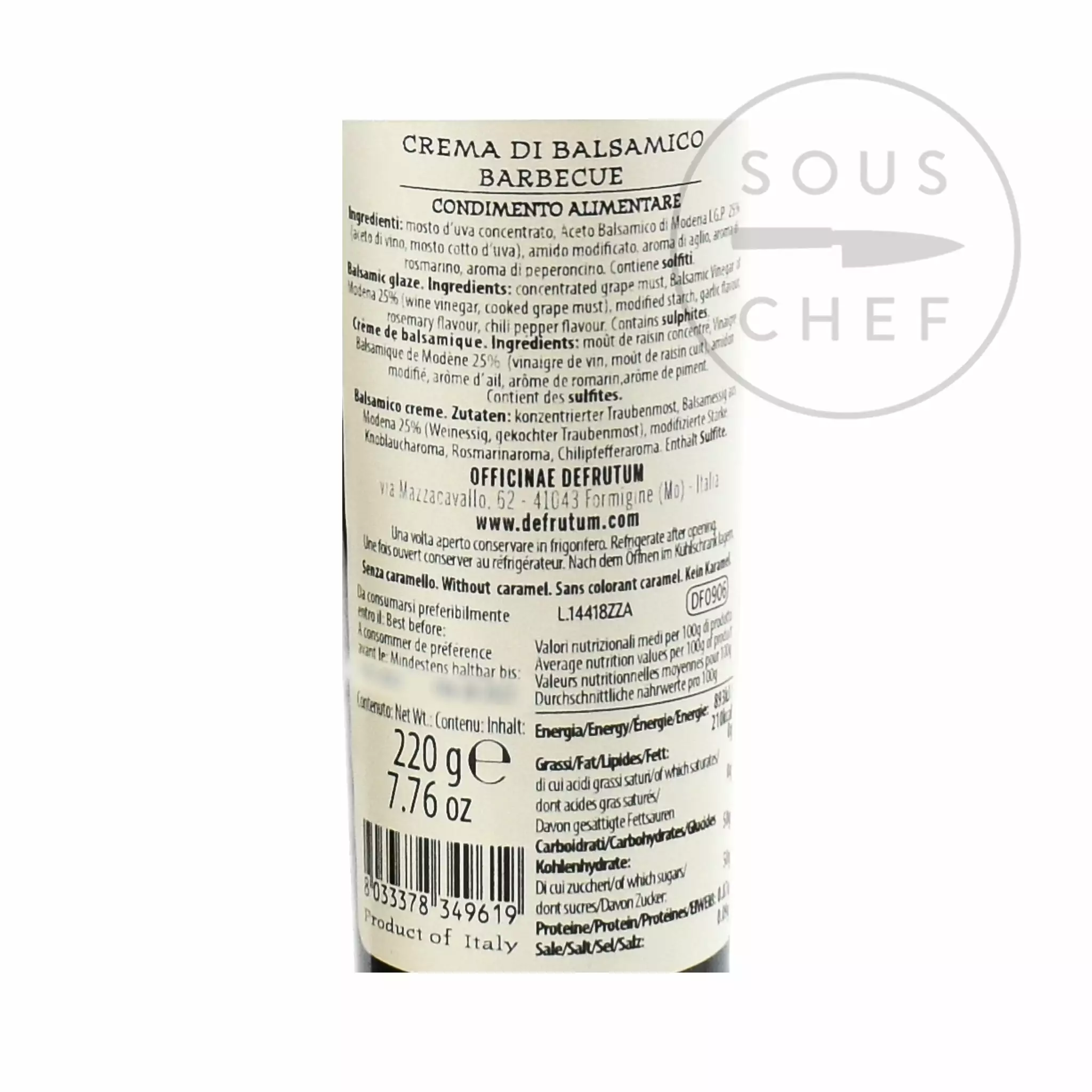 Defrutum BBQ Balsamic Glaze 220 G 4 Defrutum BBQ Balsamic Glaze 220 G