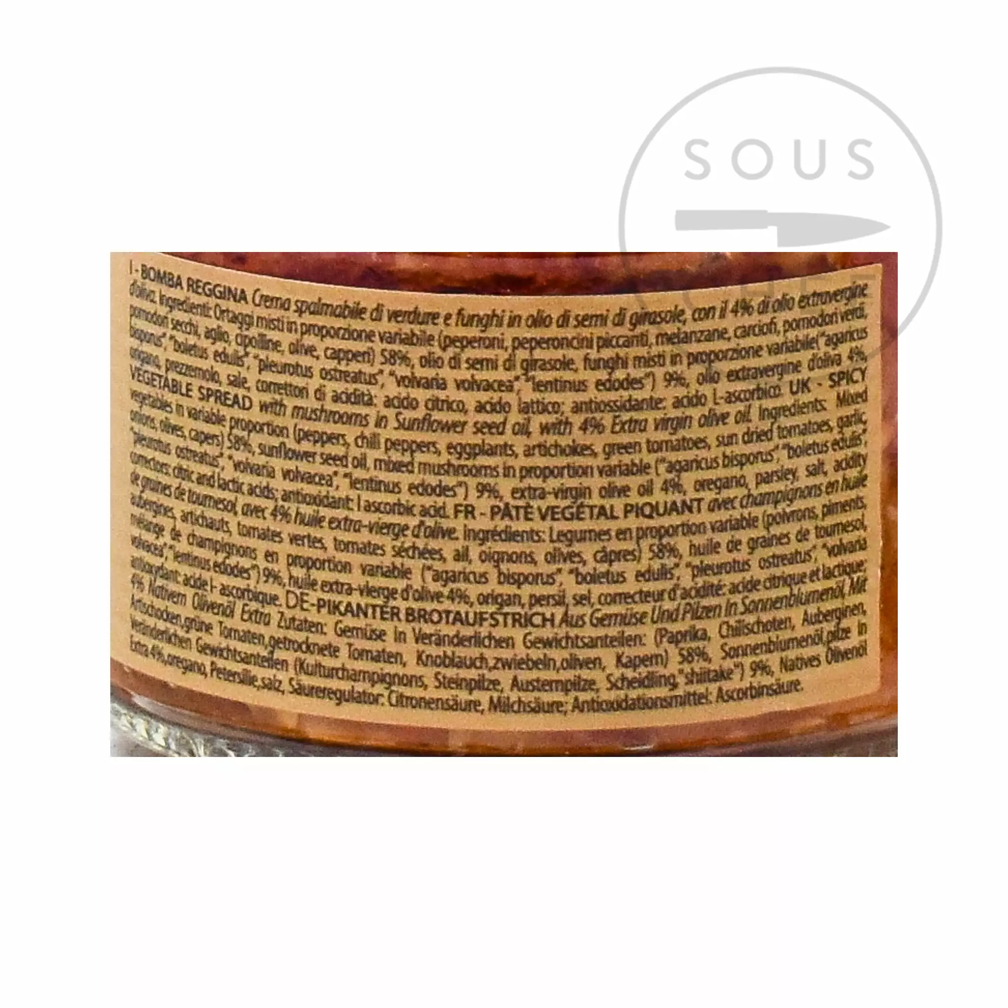 Calabriamia Ingredients Bomba Calabrese Spicy Calabrian Vegetable Spread 314g 6 Calabriamia Ingredients Bomba Calabrese Spicy Calabrian Vegetable Spread 314g