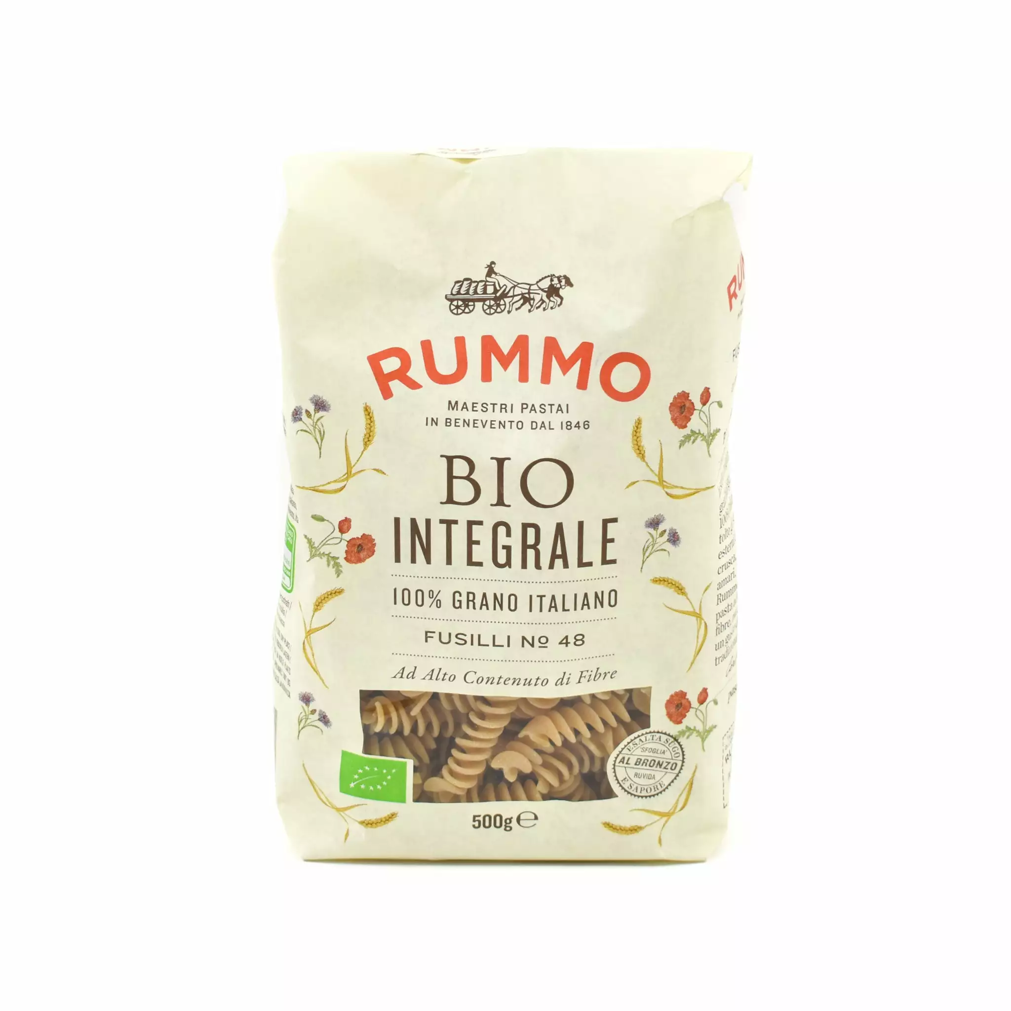 Ingredients Rummo Wholemeal Organic Fusilli 500g 3 Ingredients Rummo Wholemeal Organic Fusilli 500g