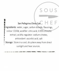 San Pellegrino Chino Can 24x 330ml Ingredients
