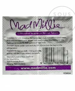 Mad Millie Vegetarian Rennet X 10 Ingredients 5 Mad Millie Vegetarian Rennet X 10 Ingredients