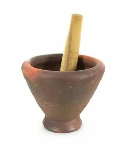 Chinese Cookware Clay Mortar & Pestle - For Som Tum 9"