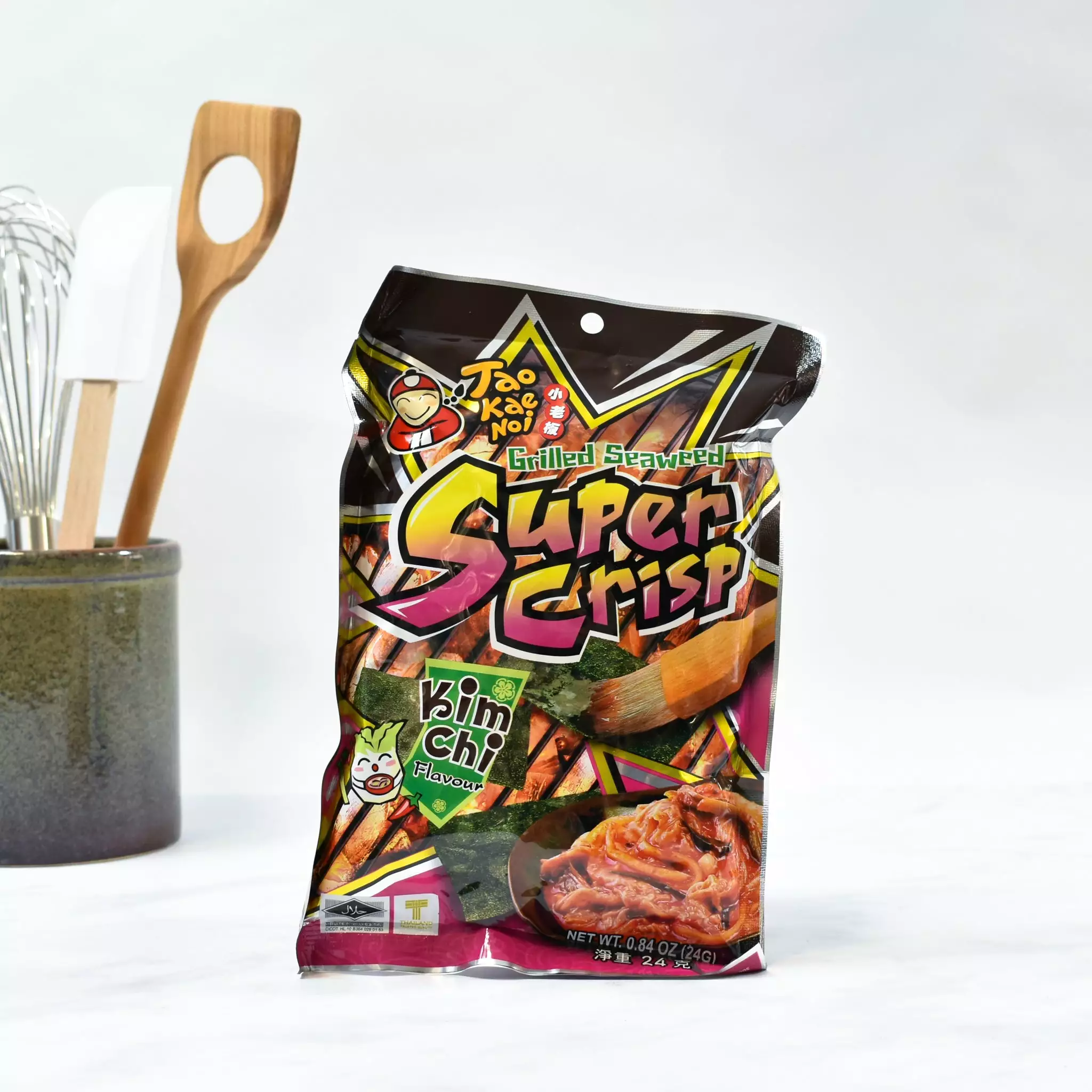 Tao Kae Noi Super Crisp Kimchi Flavour Seaweed 24g Ingredients 5 Tao Kae Noi Super Crisp Kimchi Flavour Seaweed 24g Ingredients