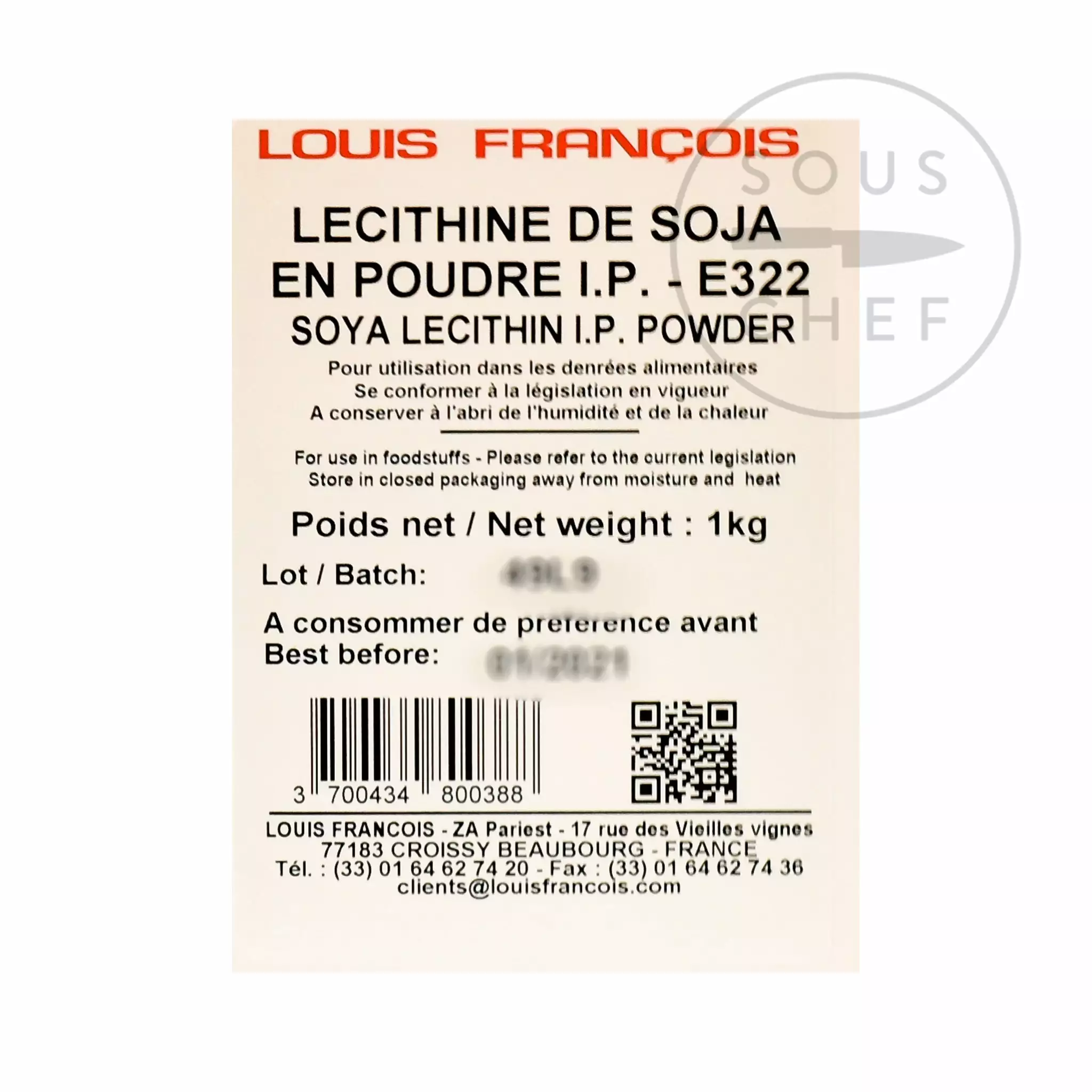 Louis Francois Soy Lecithin Powder 1kg Ingredients 5 Louis Francois Soy Lecithin Powder 1kg Ingredients