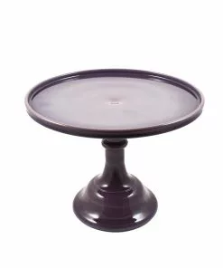 Professional Patisserie Supplies Mosser Glass Aubergine Milk Glass Cake Stand 10"