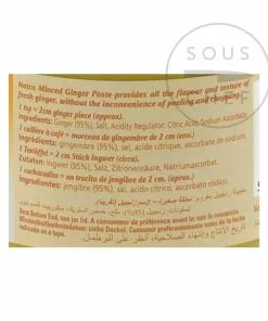 Natco Ginger Paste 190g Ingredients