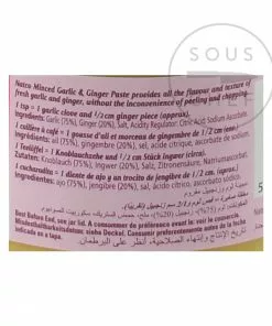 Natco Garlic & Ginger Paste 190g Ingredients