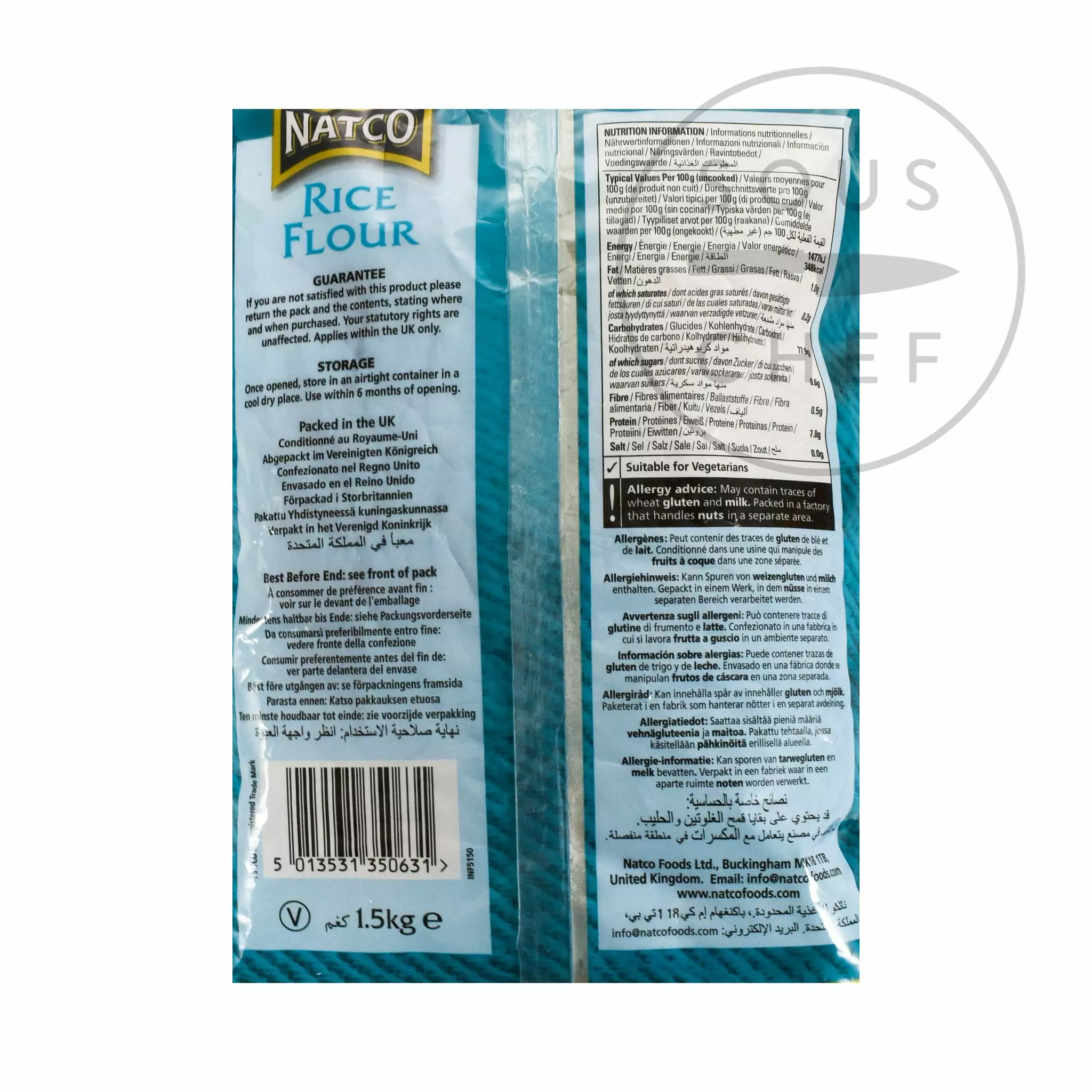 Natco Rice Flour 1.5kg Ingredients 4 Natco Rice Flour 1.5kg Ingredients