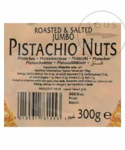 Ingredients Natco Roasted & Salted Pistachios 300g