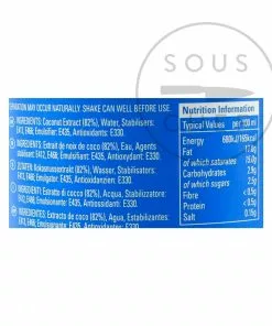 Natco Rich & Creamy Coconut Milk 400g Ingredients