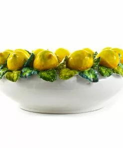 Ceramiche Toscane Handmade Tuscan Lemon Bowl 35cm Tableware
