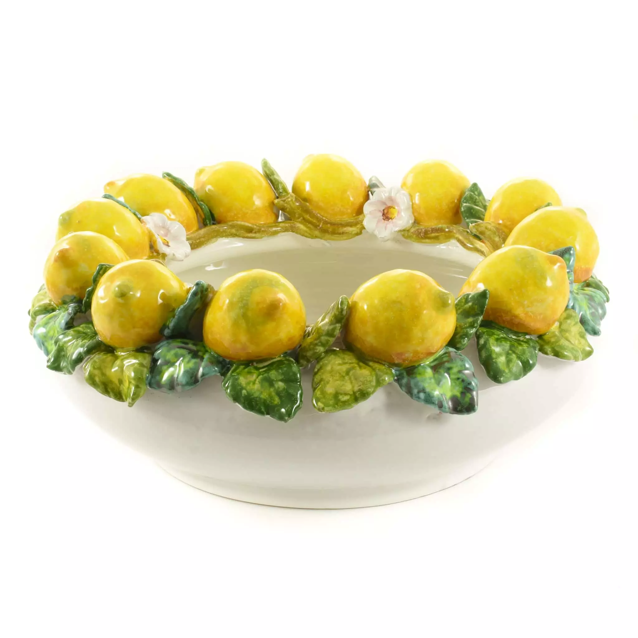 Ceramiche Toscane Handmade Tuscan Lemon Bowl 35cm Tableware 3 Ceramiche Toscane Handmade Tuscan Lemon Bowl 35cm Tableware