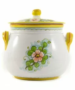 Ceramiche Toscane Pomegranate-Painted Terracotta Cooking Pot 20cm Cookware